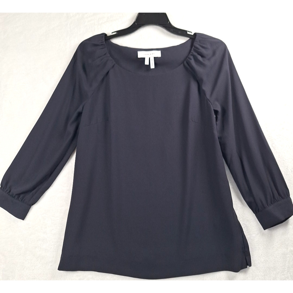 Lark & Ro Womens Size O Black Long Sleeve Pullover Blouse Top Shirt - Picture 1 of 11